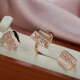 New Luxury Big Drop Earrings 585 Rose Gold With Natural Zircon Bridal Earrings Vintage Wedding Jewelry Fashion Women Gift