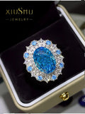 Dazzling Ocean Blue or Lovely Yellow Treasure High Quality AAAAA High Carbon Diamond Women's Rings - Fine Jewellery - The Jewellery Supermarket