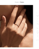 Elegant VVS1 D Color Moissanite Stackable 925 Sterling Silver Parallel Bar Ring