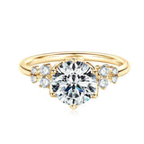 Fabulous 2.0ct D Moissanite 18k Gold Plated 925 Silver Engagement Wedding Rings
