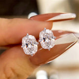 Pear, Princess, Marquise, Cushion Asscher Cut Silver Moissanite Diamonds Stud Earrings