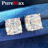 Luxury 0.5-3 Carats Cushion Marquise Oval Moissanite Diamonds Silver Stud Earrings
