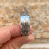 New Arrival Charm Jewellery Groove Band 8mm Tungsten Carbide Wedding Rings for Men Size 8-13 - The Jewellery Supermarket