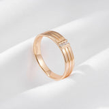 Adorable 14K Filled Gold AAA Cubic Zirconia Diamonds Unisex Luxury Ring