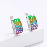 Fashion Handmade Enamel Moon Stars Colourful Drop Earrings