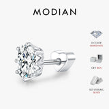 925 Sterling Sliver High-end Crown Lab Diamond Heart Screw Stud Earrings For Women