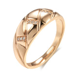 14K Gold Filled AAA Cubic Zircon Diamonds Paved Vintage Rings For Women Fine Jewellery