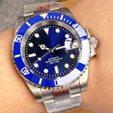 PT5000 Stainless Steel Sapphire Crystal Rotating Bezel Luminous Mechanical Watch