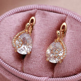 14K Gold Filled Waterdrop Cut AAA Zircon Diamonds Luxury Earrings Elegant Jewellery