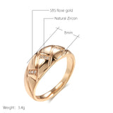 14K Gold Filled AAA Cubic Zircon Diamonds Paved Vintage Rings For Women Fine Jewellery