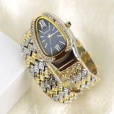 Fabulous Hot Sale Luxury Stainless Steel Creative Watch Strap Quartz Wristwatch Fashion Snake Watch for Women