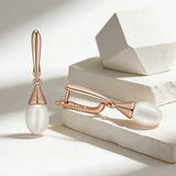 14K Gold Filled Simple Pearl Drop Luxury Earrings for Women High Quality Fine Jewellery
