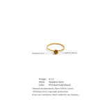 18K Gold Plated Popular Stainless Steel Metal Cast Small Flower Fashion Ring