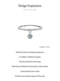 Delicate Dangling Round AAAA Lab Created Diamond 925 Silver Unique Design Ring