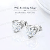 Luxury 0.5-2ct Various Cuts Moissanite Diamonds D colour VVS1 Silver Earrings