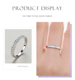 Classic Stackable Sterling Silver Simple Shining AAAA Lab Created Diamond Ring