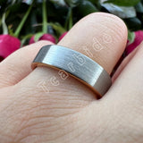 Pipe Cut Brushed Finish 4/6/8MM Rose Classic Tungsten Carbide Wedding Rings