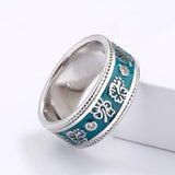 Classic Handmade Enamel Flowers Two Tone AAA Zircon Diamonds 925 Rings