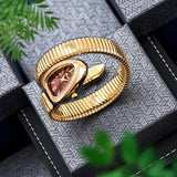 Famous Brand Sensational Snake Shape Luxury Stainless Steel Unique Gold Quartz Ladies Watch - The Jewellery Supermarket