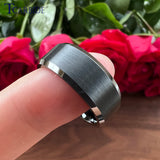 Multicolours Beveled Brushed 6m/8mm Classic Tungsten Wedding Rings for Men Women