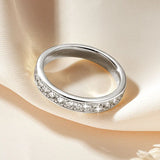 Brilliant 2.0MM D Colour VVS1 Moissanite Diamond Half Eternity Ring Fine Jewellery