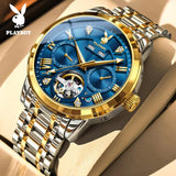 Best Selling Luxury Brand Skeleton Automatic Mechanical Fashion High Quality Multifunction WristWatches for Men
