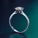 Classic 1/2/3ct VVS1 D Colour Moissanite Diamond Solitaire Rings for Women Silver Engagement Wedding Jewellery