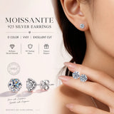 Multicolour 0.1ct-2carat Moissanite Diamonds  D VVS1 925 Silver Stud Earrings