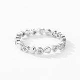 Charm Romantic Heart Design AAAA Lab Created Diamonds 925 Silver Rings