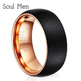 New Silver Gold Colour Matte Surface Men's Fashion Tungsten Carbide Engagement Wedding Rings - The Jewellery Supermarket