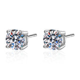 Amazing D Colour VVS1 2.0ct Moissanite Diamonds Earrings for Women - 925 Sterling Silver Fine Jewellery - The Jewellery Supermarket