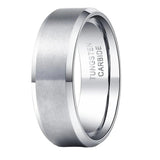 New Silver Gold Colour Matte Surface Men's Fashion Tungsten Carbide Engagement Wedding Rings - The Jewellery Supermarket