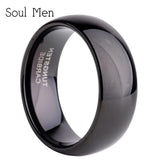 New Silver Gold Colour Matte Surface Men's Fashion Tungsten Carbide Engagement Wedding Rings - The Jewellery Supermarket