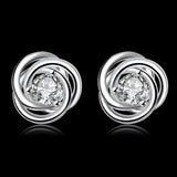 Adorable AAA CZ Stone Silver Plated Earrings- Best Online Prices by Jewellery Supermarket - The Jewellery Supermarket