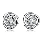 Adorable AAA CZ Stone Silver Plated Earrings- Best Online Prices by Jewellery Supermarket - The Jewellery Supermarket