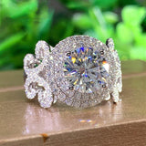 Aesthetic Design Brilliant AAA+ Cubic Zirconia Diamonds Graceful Fashion Ring