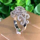 Aesthetic Design Brilliant AAA+ Cubic Zirconia Diamonds Graceful Fashion Ring - The Jewellery Supermarket