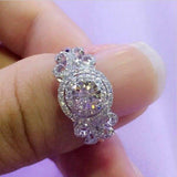 Aesthetic Design Brilliant AAA+ Cubic Zirconia Diamonds Graceful Fashion Ring - The Jewellery Supermarket