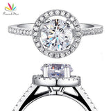 Amazing 1.25 Carat Simulated Lab Diamond Silver Luxury Halo Ring - The Jewellery Supermarket