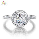 Amazing 1.25 Carat Simulated Lab Diamond Silver Luxury Halo Ring - The Jewellery Supermarket