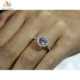 Amazing 1.25 Carat Simulated Lab Diamond Silver Luxury Halo Ring - The Jewellery Supermarket