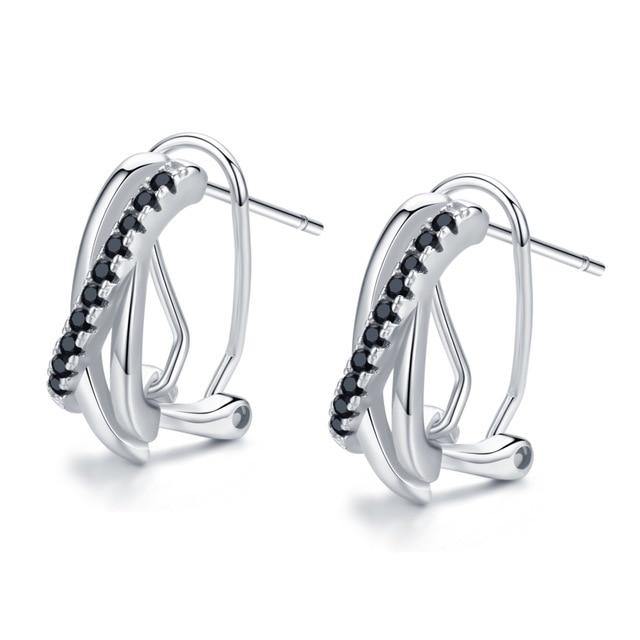 Appealing 925 Sterling Silver Black Spinel Stone Stud Earrings - Best Online Prices by Jewellery Supermarket - The Jewellery Supermarket