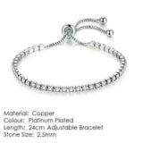 Appealing AAA Cubic Zirconia Bracelet 4 Color 4 Claws Mosaic - Best Online Prices by Jewellery Supermarket - The Jewellery Supermarket