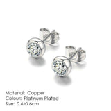 Appealing AAA+ Cubic Zirconia Stud Earring Selection Rose Gold Silver Color - Best Online Prices by Jewellery Supermarket - The Jewellery Supermarket