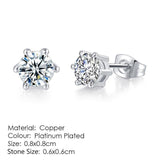 Appealing AAA+ Cubic Zirconia Stud Earring Selection Rose Gold Silver Color - Best Online Prices by Jewellery Supermarket - The Jewellery Supermarket