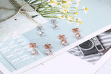 Appealing AAA+ Cubic Zirconia Stud Earring Selection Rose Gold Silver Color - Best Online Prices by Jewellery Supermarket - The Jewellery Supermarket