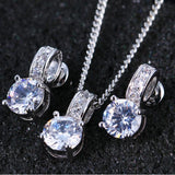 Appealing Bridal Jewelry Set With AAA Zircon Earrings Pendant Necklace - Best Online Prices by Jewellery Supermarket - The Jewellery Supermarket