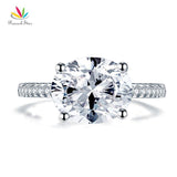 Astonishing Silver 4 Carat Oval Cut Simulated Lab Diamond Luxury Ring - The Jewellery Supermarket