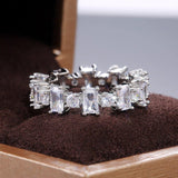 Brilliant AAA+ Cubic Zirconia Diamonds Trendy Jewellery Promise Ring - The Jewellery Supermarket