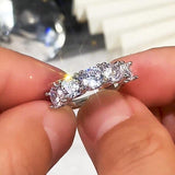 Brilliant Silver Color AAA+ Cubic Zirconia Diamonds Luxury Design Ring - The Jewellery Supermarket